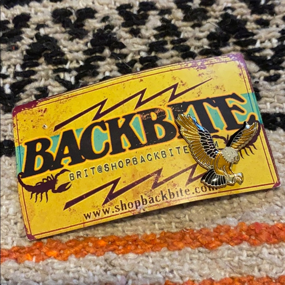 Backbite Vintage Harley Eagle Enamel Pin